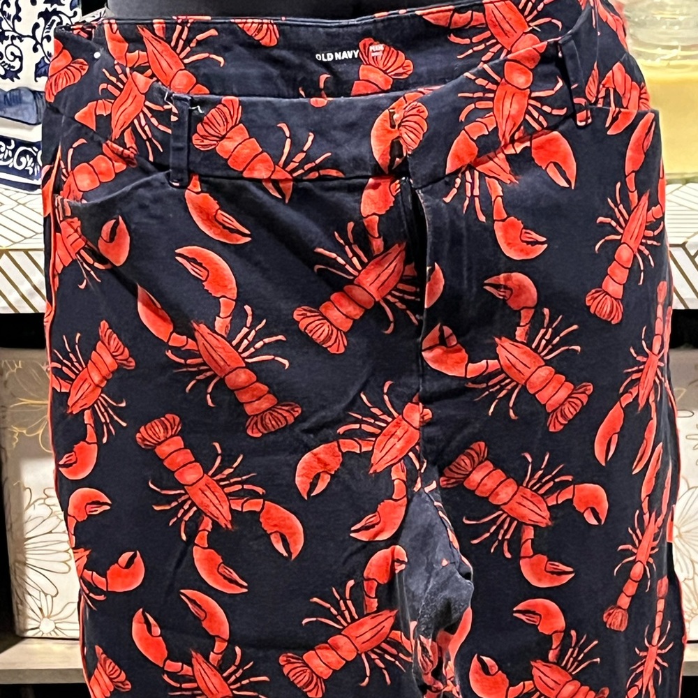 Old Navy pixel pants Lobster print